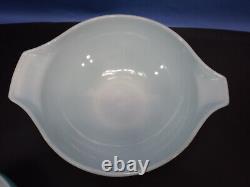 Rare Vintage PYREX Amish Butterprint Cinderella Nesting Mixing Bowls Set 3 Teal