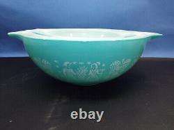 Rare Vintage PYREX Amish Butterprint Cinderella Nesting Mixing Bowls Set 3 Teal