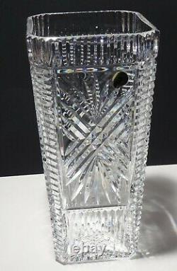 Rare Waterford Crystal Master Cutter 12 Square Vase Made In Ireland