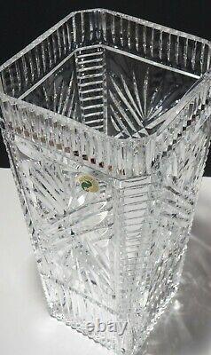 Rare Waterford Crystal Master Cutter 12 Square Vase Made In Ireland