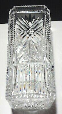 Rare Waterford Crystal Master Cutter 12 Square Vase Made In Ireland