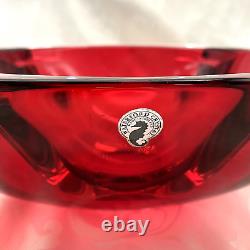 Rare Waterford Ruby Red Metra Square Bowl