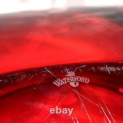 Rare Waterford Ruby Red Metra Square Bowl