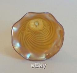 Rare Whimsical Tiffany Favrile Gold Iridescent Art Glass Novelty Smoke Bell