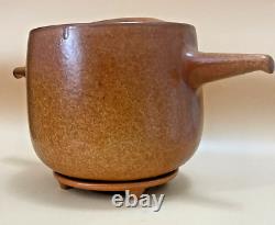 Raymor by Roseville 4 Qt Terra Cotta Handled Bean Pot with Lid and Trivet