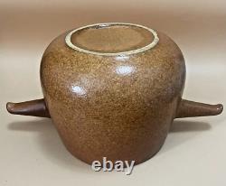 Raymor by Roseville 4 Qt Terra Cotta Handled Bean Pot with Lid and Trivet