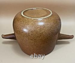 Raymor by Roseville 4 Qt Terra Cotta Handled Bean Pot with Lid and Trivet