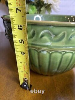 Real Home Stoneware Nesting Mixing Bowl Set Retired Green (4) Bowl Set EUC