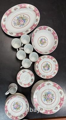 Remington / Spring Garden 43 Pc. Red Sea Fine China Dinnerware Plates Bowls Cups