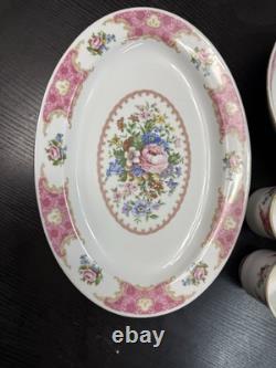 Remington / Spring Garden 43 Pc. Red Sea Fine China Dinnerware Plates Bowls Cups
