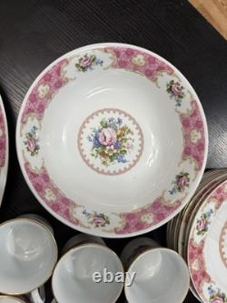 Remington / Spring Garden 43 Pc. Red Sea Fine China Dinnerware Plates Bowls Cups