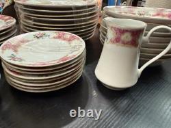 Remington / Spring Garden 43 Pc. Red Sea Fine China Dinnerware Plates Bowls Cups