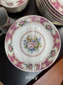 Remington / Spring Garden 43 Pc. Red Sea Fine China Dinnerware Plates Bowls Cups
