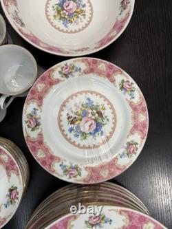 Remington / Spring Garden 43 Pc. Red Sea Fine China Dinnerware Plates Bowls Cups