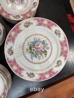 Remington / Spring Garden 43 Pc. Red Sea Fine China Dinnerware Plates Bowls Cups