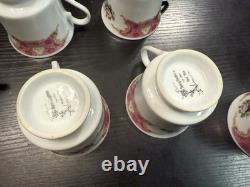 Remington / Spring Garden 43 Pc. Red Sea Fine China Dinnerware Plates Bowls Cups
