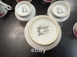 Remington / Spring Garden 43 Pc. Red Sea Fine China Dinnerware Plates Bowls Cups