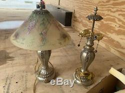 Reverse Painted Fenton Hummingbird Arbor Lamps- Price Listed For EACH LAMP