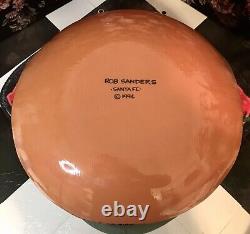 Rob Sanders 1994 XL Pottery PLATTER Petroglyph Pattern Terracotta Santa Fe