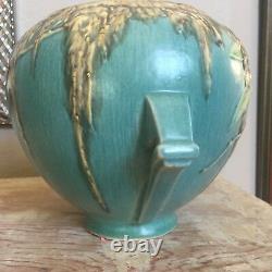 Roseville Art Pottery Blue Moss 6 Bowl Jardiniere 290-6