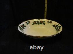 Rosina China Co Queens Yuletide Fine Bone England Scalloped Oval Serving Bowl