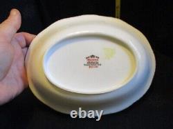 Rosina China Co Queens Yuletide Fine Bone England Scalloped Oval Serving Bowl