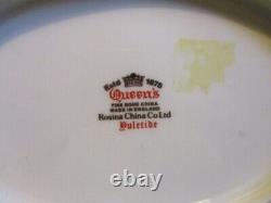 Rosina China Co Queens Yuletide Fine Bone England Scalloped Oval Serving Bowl