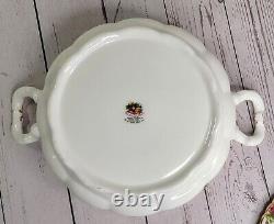 Royal Albert Old Country Rose Covered Serving Soup Bowl With Lid Tureen 1962 Vtg