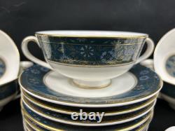 Royal Doulton CARLYLESet of 8Footed Cream Soup Bowls & Saucers16 Pieces