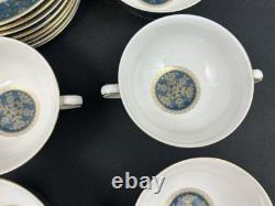 Royal Doulton CARLYLESet of 8Footed Cream Soup Bowls & Saucers16 Pieces
