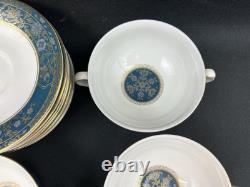 Royal Doulton CARLYLESet of 8Footed Cream Soup Bowls & Saucers16 Pieces