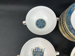 Royal Doulton CARLYLESet of 8Footed Cream Soup Bowls & Saucers16 Pieces