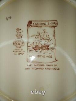 Royal Doulton Famous Ships Revenge Bowls made in 1939