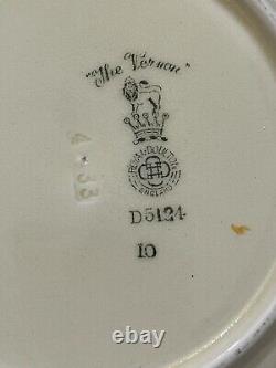 Royal Doulton THE VERNON 1930's England 2 Serving Bowls Gravy Blue Floral D5124
