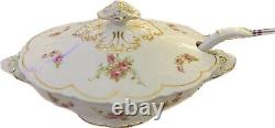Royal Semi-Porcelaine Wood & Son England Small Tureen with cover and Ladle