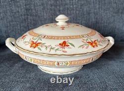 Royal Worcester Prince Regent Chamberlain Orange Round Covered Vegetable Bowl