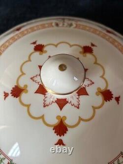 Royal Worcester Prince Regent Chamberlain Orange Round Covered Vegetable Bowl