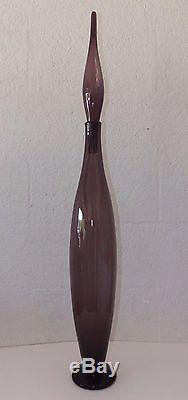 SCARCE Blenko Architectural Decanter #628L Purple Amethyst Husted 35 made 1yr