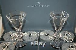 SET OF 11 CRYSTAL STEUBEN TEARDROP BALUSTER WATER GOBLET GLASS 6 #7877 With CASES