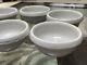 SET OF 6 Bennington Potters Vermont White Agate 1915 Rolled Rim Cereal Bowls EUC