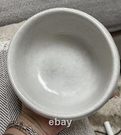 SET OF 6 Bennington Potters Vermont White Agate 1915 Rolled Rim Cereal Bowls EUC