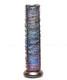 SIGNED David Lindsay 7 Iridescent STUDIO ART GLASS VASE Threaded Blue Aurene