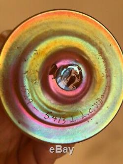 SIGNED L. C. Tiffany Favrile Iridescent Glass c. 1900 NO RESERVE! LCT