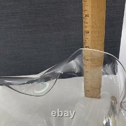 SIGNED STEUBEN CRYSTAL GLASS BOWL Unique Shape Turned Under Edge with Care booklet