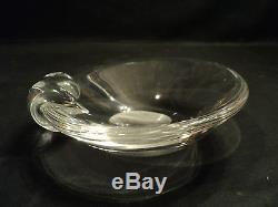STEUBEN CLEAR CRYSTAL MID-CENTURY ASHTRAY designed by GEORGE THOMPSON