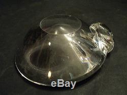 STEUBEN CLEAR CRYSTAL MID-CENTURY ASHTRAY designed by GEORGE THOMPSON