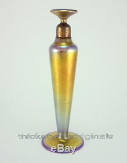 STEUBEN DeVILBISS Gold Aurene Glass PERFUME BOTTLE