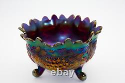STUNNING Northwood Grape and Cable Large Fruit Bowl (Purple)