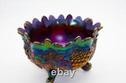 STUNNING Northwood Grape and Cable Large Fruit Bowl (Purple)