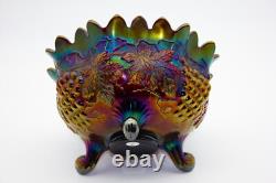 STUNNING Northwood Grape and Cable Large Fruit Bowl (Purple)